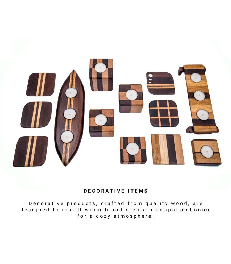 Leor wooden decorative items